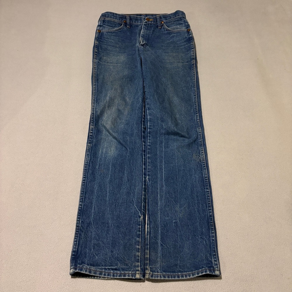 Vintage Wrangler Mens Slim Fit Cowboy Cut Jeans Blue 32x34 Western Cowboy